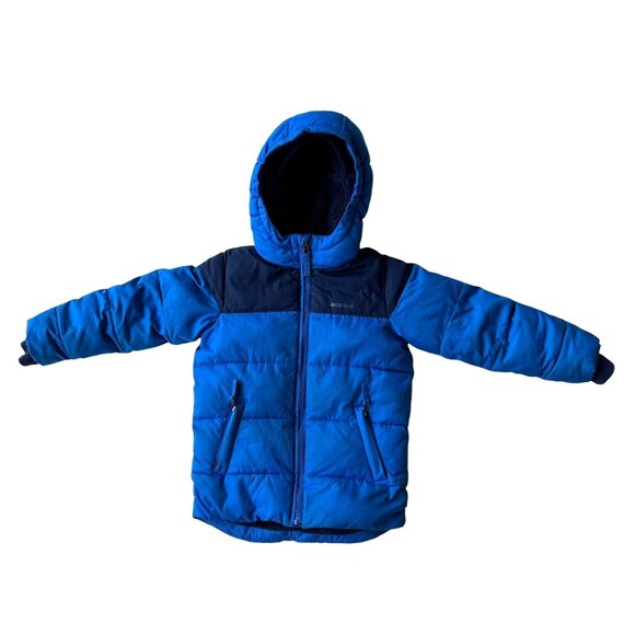 Lands End Boys Fleece Lined Coat Sz S Hooded Blue Zip Pockets Snow Ski R… - Picture 7 of 12